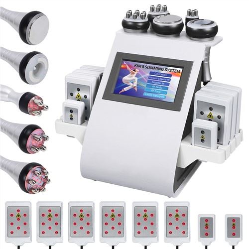 Macchina per cavitazione sottovuoto ad ultrasuoni per massaggio corpo Lipo 6 in 1